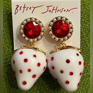 BETSEY JOHNSON Strawberry Earrings